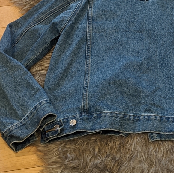 Boston Proper - Distressed Jean Jacket - Picture 2 of 8
